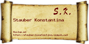 Stauber Konstantina névjegykártya